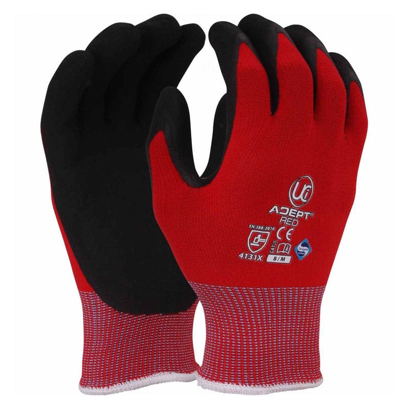 UCi Adept Touch I.T Gloves Touchscreen Palm Coated Foam Nitrile Work Gloves UK